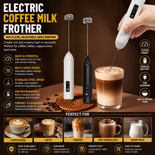 Usb rechargeable milk coffee - milk,