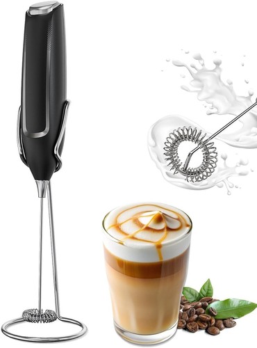 Milk frother handheld with - milk,