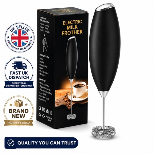Black milk frother coffee - black,